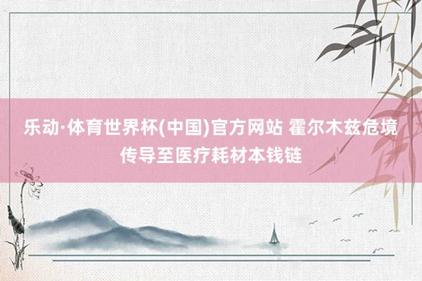 乐动·体育世界杯(中国)官方网站 霍尔木兹危境传导至医疗耗材本钱链