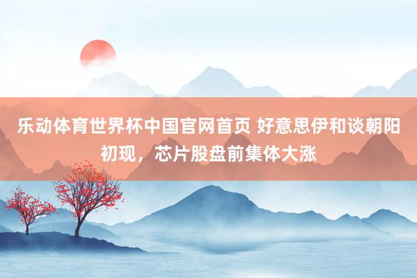 乐动体育世界杯中国官网首页 好意思伊和谈朝阳初现，芯片股盘前集体大涨