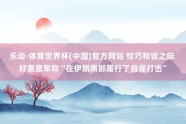 乐动·体育世界杯(中国)官方网站 恰巧和谈之际 好意思军称“在伊朗南部履行了自保打击”