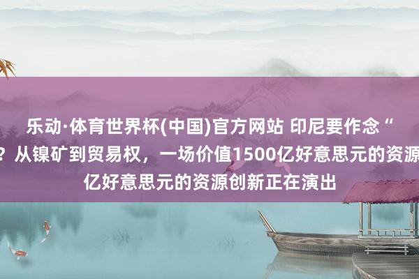 乐动·体育世界杯(中国)官方网站 印尼要作念“国度版托克”？从镍矿到贸易权，一场价值1500亿好意思元的资源创新正在演出