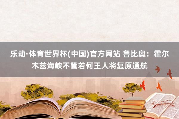 乐动·体育世界杯(中国)官方网站 鲁比奥：霍尔木兹海峡不管若何王人将复原通航