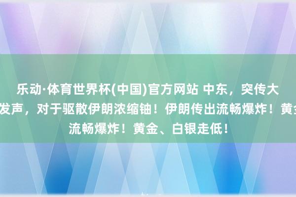 乐动·体育世界杯(中国)官方网站 中东，突传大音讯！特朗普发声，对于驱散伊朗浓缩铀！伊朗传出流畅爆炸！黄金、白银走低！