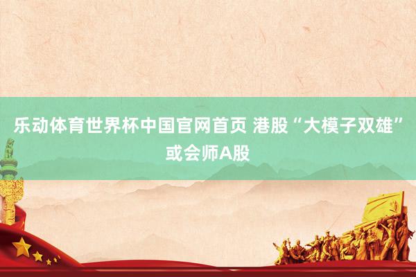 乐动体育世界杯中国官网首页 港股“大模子双雄”或会师A股