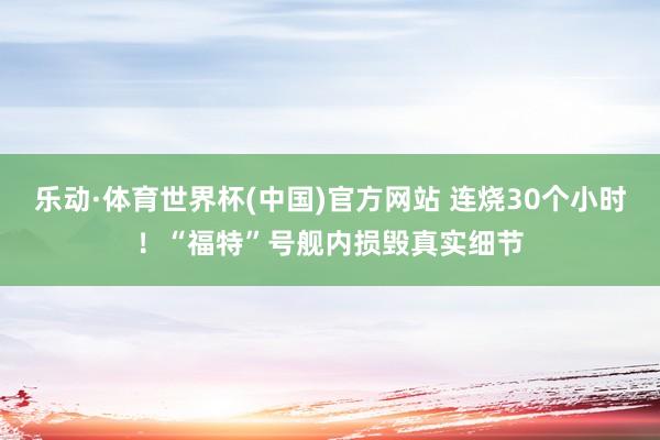 乐动·体育世界杯(中国)官方网站 连烧30个小时！“福特”号舰内损毁真实细节