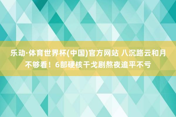 乐动·体育世界杯(中国)官方网站 八沉路云和月不够看！6部硬核干戈剧熬夜追平不亏