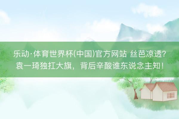 乐动·体育世界杯(中国)官方网站 丝芭凉透?袁一琦独扛大旗,背后辛酸谁东说念主知!