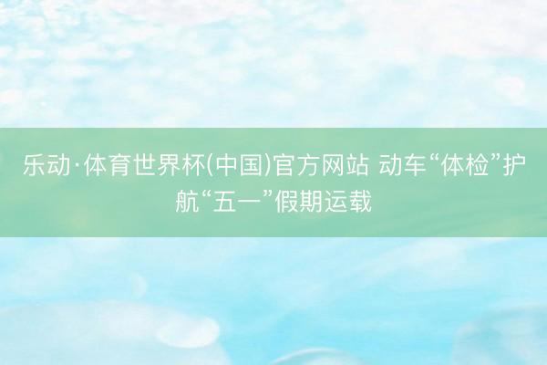 乐动·体育世界杯(中国)官方网站 动车“体检”护航“五一”假期运载