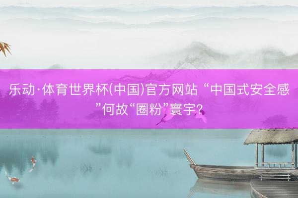 乐动·体育世界杯(中国)官方网站 “中国式安全感”何故“圈粉”寰宇?