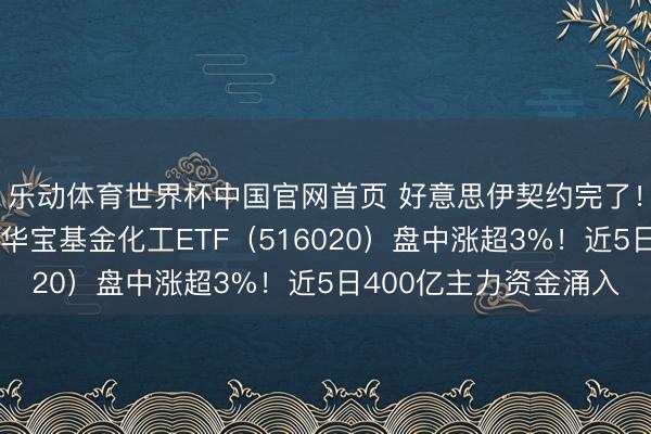 乐动体育世界杯中国官网首页 好意思伊契约完了！化工板块开盘猛拉，华宝基金化工ETF（516020）盘中涨超3%！近5日400亿主力资金涌入