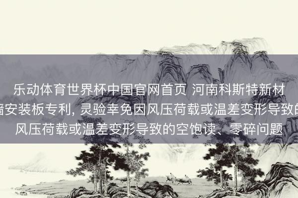 乐动体育世界杯中国官网首页 河南科斯特新材料获取轻质保温外墙安装板专利, 灵验幸免因风压荷载或温差变形导致的空饱读、零碎问题